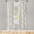 thumbnail image 4 of Ambesonne Indie Window Curtains, Bohemian Pastel Feather Motif, Each 28" W x 84" L, Turquoise Pale Pink, 4 of 4