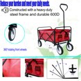 thumbnail image 2 of Triple Tree 150 lbs Capacity Folding Wagon Garden Cart with Adjustable Handle, 2 of 9