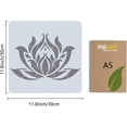 thumbnail image 2 of 12"X12"Lotus Flower Stencil Mandala Sacred Templates Yoga Reusable Plastic Drawing Painting Stencils Template for Painting on Card Wall Fabric Tile Canvas Crafts DIY Home Decor, 2 of 9