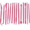 thumbnail image 1 of 14 piezas herramientas para arcilla plástica Kit de herramientas de cerámica para moldear y esculpir modelado de pasteles de polímero tallado(Rosa roja), 1 of 4