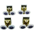 thumbnail image 1 of Paquete De 4 Ruedas Para Puerta De Ducha - Ruedas De Ducha - Poleas De Riel Deslizante - Brazo De Soporte De Latón Con Ruedas De 25 Mm De Diámetro Para Mampara De Ducha, Cuarto De Ducha, 1 of 5