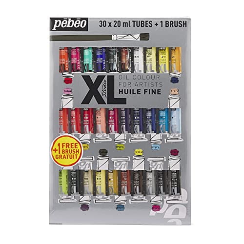 Pebeo 920231 Studio Xl Fine Oil Assorted 20-Milliliter Tubes Including 1 Brush, Set of 30
