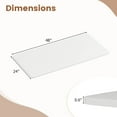 thumbnail image 3 of Costway 48" x 24" Whole Piece Table Top with Safe Rounded Corners for Home Office Desk DIY White, 3 of 9