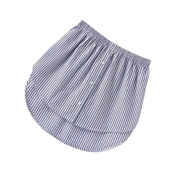 Sonducket Extensores de camisa Cola Irregular Blusa Desmontable Casual Suéter Dobladillo Ajustable Barrido Ropa Dobladillo inferior Vestidos franja blanca azul 4XL