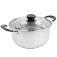 thumbnail image 4 of Stainless Steel Cookware Cooking Soup Pots Milk Pot Dish Stew Pan With Glass Lid, 4 of 9