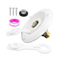 thumbnail image 2 of jinwen RV City Water Fill Inlet Flange Check Valve Brass RV Water Connection Inlet Style A white, 2 of 9
