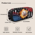 thumbnail image 3 of HUISEFOR Vintage Baseball Print Kids Backpack Set 4 Pcs Patriotic Sport Waterproof Kids School Bag with Lunch Box, Pencil Case and Water Bottle Cover for Baseball Fan Boys, 3 of 8