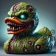 thumbnail image 2 of Horror Style Dark Mutant Duck Collectible Figurines Cartoon Duck Ornaments for Desktop Home Office Gifts（Mutant Duck）, 2 of 3