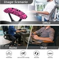 thumbnail image 7 of FKELYI Pink Love Leopard Print 2 Piece Office Chair Covers with Armrest Covers for Home Decor Washable Computer Chair Slipcover Desk Chair Protector for Backrest & Cushion, 7 of 7