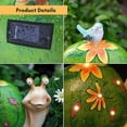 thumbnail image 3 of Estatuas de jardín Hugtrwg Caracol Solar Kawaii con Lámpara de pájaro, 3 of 9