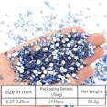 thumbnail image 2 of Calidad Crystal Rhinestones Flatback Nail Art Pick Color (Cristal AB, 16ss), 2 of 5