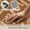 thumbnail image 6 of ODIKA 8'x10' Washable Area Rug Non-Shedding, Easy Care, Warm Brown Thankful Leaf Design Elegant with Heart and Motif for King Size Bedroom Under Bed, Master Suite, 6 of 7