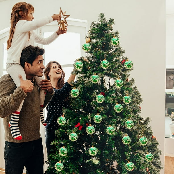 Product Ink Style Christmas Ball Glitter Powder Plus Hand-Painted Christmas Ball Decoration Window Pendant Painting