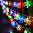 thumbnail image 3 of LED solares de copo de nieve de Navidad, cadena de luces solares de copo de nieve impermeables para árbol , fiesta de boda, decoración de patio(Color)(5,50 metros y 50 luces), 3 of 3