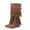 Brown, variant on Bmisegm Cowboy Boots for Women Western Boot Pointed Toe Low Chunky Heel Long Booties Ladies Shoes Black 9