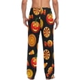 thumbnail image 7 of Men's Pajama Pants with Pockets Sleepwear Lounge Pants Stretch Casual Halloween Candy Pumpkins, 7 of 7