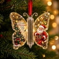 thumbnail image 4 of Christmas Cash Gift Butterfly Ornament, Acrylic Holiday Money Holder, Christmas Tree Cash Holder Car Ornament with Built‑in Clear Compartment,Christmas Home Decor for Christmas tree, window,car, 4 of 8