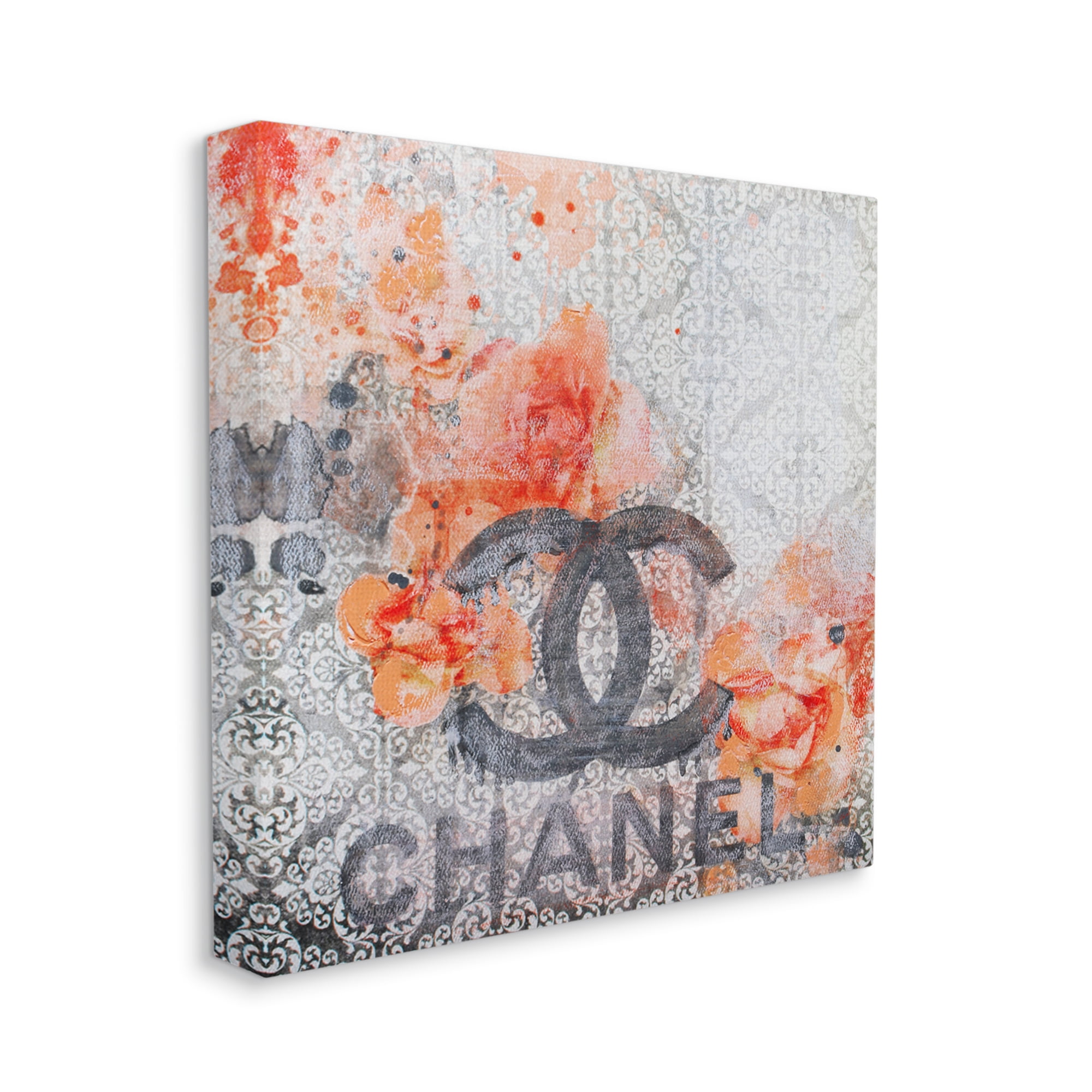 Stupell Patterned Floral Fashion Brand Collage Beauty & Fashion Painting Gallery Wrapped Canvas Print Wall Art