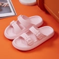 thumbnail image 5 of Thick Platform Cloud Slippers Women Fashion Buckle Soft Sole Pillow Slides Sandals Woman 2024 Summer Beach Non-Slip Flip Flops, 5 of 6