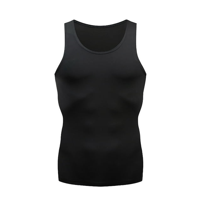 Zmoon Men's Vest Sports Tights Quick-Drying Perspiration Compression Fitness Vest Solid Color Running Sports