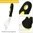 thumbnail image 5 of Wallpaper Scraper, 3 Pack Stainless Steel Paint Scraper Tool Set with Plastic Handle, Filling Putty Knife for Cleaning, Decorating, DIY, Removing (1.5 2.5 4 Inches), 5 of 5