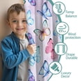 thumbnail image 3 of Blackout Kids Curtains,Light Purple Butterfly Pattern Childrens Insulated Curtains Set Of 2,Bedroom Essentials,Toddler Room Decor 42"x54", 3 of 5