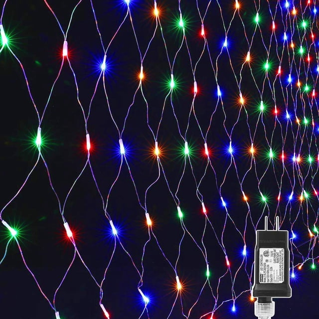 Luces de red navideñas LYHOPE 360 LED de 3,5 m x 1,5 m, 8 modos