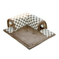 thumbnail image 3 of APLVFFZH 2 in 1 Cat Bed Play Tunnel with Removable Mat Nonslip Bottom Kitty Training Cats Brown M, 3 of 9