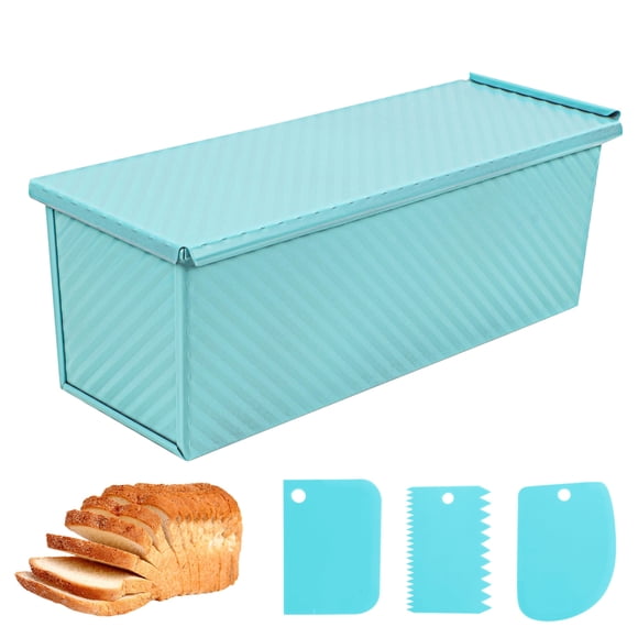 Molde para pan Pullman Spmarkt, azul, 33 cm, tapa de acero al carbono