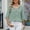 Green, variant on BAODANN Chiffon Blouse with Mid Length Sleeves V Neck Pleated Ruffle Trim Loose Fit for Women Womens Tops Short Sleeve Casual Champagne Chiffon Blouse Blouses for Women Fashion plus Size Womens plus