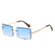thumbnail image 1 of Gafas de sol rectangulares retro unisex, sin montura con lentes cuadrados pequeños tintados degradados JFHHH pequeña, 1 of 1