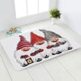 thumbnail image 2 of Alfombra de terciopelo de cristal antideslizante para pasillo de dormitorio con diseño de muñeco de nieve y Papá Noel, 2 of 6