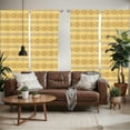 thumbnail image 2 of Ambesonne Yellow and White Window Curtains, Tribal Timeless, Each 28" W x 84" L, Yellow Blush Brown, 2 of 5