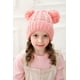 thumbnail image 5 of Gorros para bebé niña Gorro de punto Gorro de invierno para bebé Gorro lindo con pompones para bebé Gorro para niñas y niños Gorro grueso y cálido para niños pequeños, de 1 a 5 años, 1 unidad rosa), 5 of 5