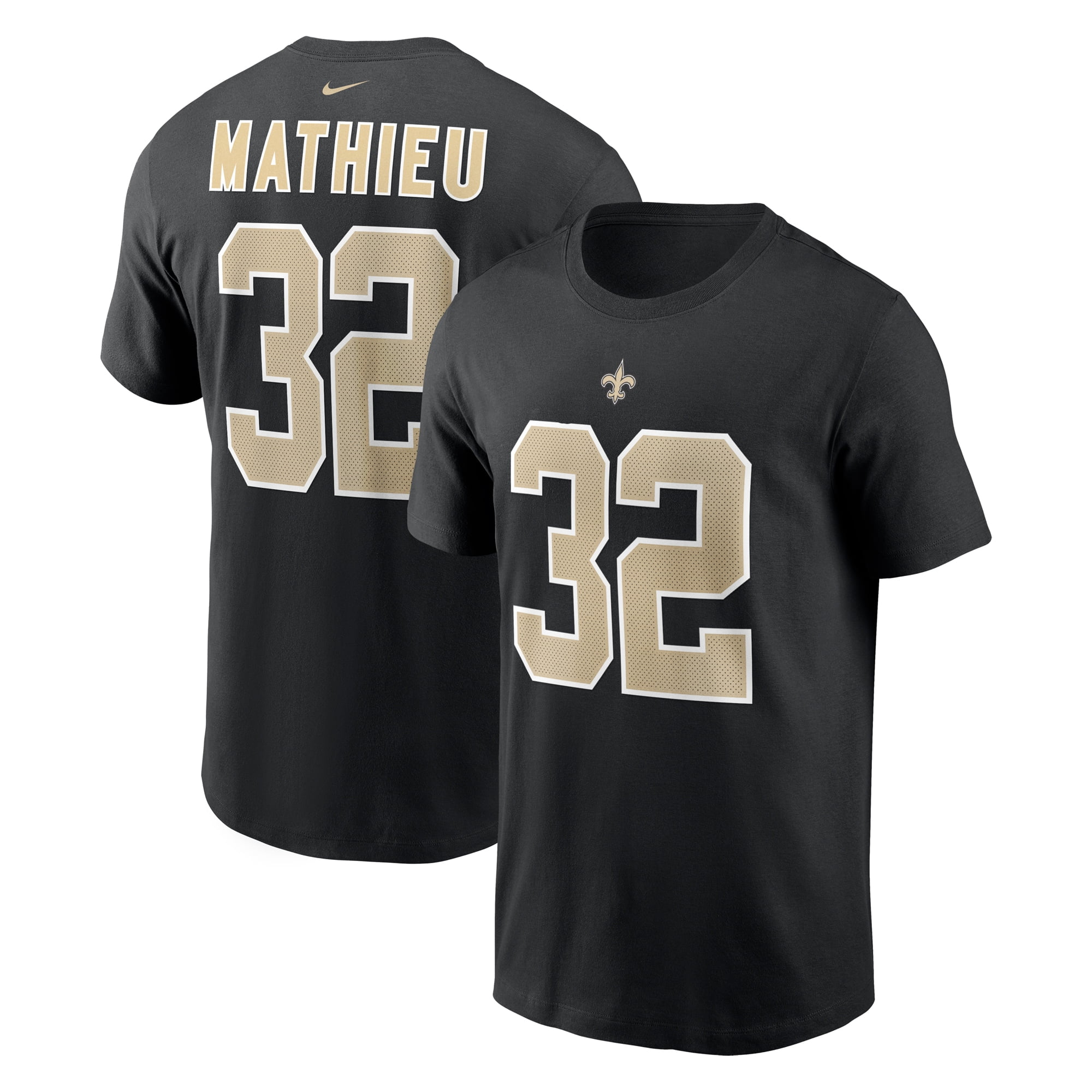 Men's Nike Alvin Kamara Black New Orleans Saints Name & Number T