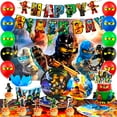 thumbnail image 1 of Ninja Birthday Decorations, 112pcs Ninja Party Decorations & Tableware - Colorful Banner Balloons Backdrop Plates Table Cloths Etc Party Supplies, 1 of 6