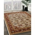 thumbnail image 2 of Ahgly Company Indoor Round Mid-Century Modern Mahogany Brown Oriental Area Rugs, 6' Round, 2 of 6