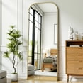 thumbnail image 3 of BEAUTYPEAK 21"x57" Rounded Top Full Length Mirror Floor Mirror,Gold, 3 of 9
