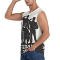 thumbnail image 3 of Lsque Veterans Day Print Men's Cotton Blend Sleeveless Muscle Shirts (S-3XL)- Moisture Wicking, Odor Protection, UPF 30+,Small, 3 of 8