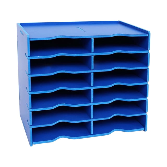 Organizador de bandejas para manualidades con diamantes, soporte para bandejas de pintura con diamantes de imitación, herramienta ligera Azul