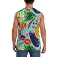 thumbnail image 4 of Goofa Vegetable Printed Men's Sleeveless T-Shirt - Athletic Gym Workout Tank Top for Men - Moisture-Wicking, UPF 30+ Quick-Dry Muscle Tee-Large, 4 of 8