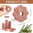 thumbnail image 2 of Ikoopy 100Pcs Floral Shape Cedar Block Set for Clothes Storage Aromatic Scent Cedar Ring for Wardrobe Drawer Suitcase Shoe Cabinet, 2 of 13