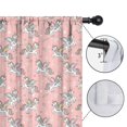 thumbnail image 4 of Blackout Kids Curtains,Pink Cartoon Winged Unicorn Floral Pattern Childrens Insulated Curtains Set Of 2,Bedroom Essentials,Toddler Room Decor 52"x84", 4 of 5