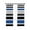 Blue, variant on Yellow Black Stripe Blackout Curtains, Light Blocking Print Window Curtains, Modern Abstract Art Coarse Striped Thermal Insulated Window Drapes for Living Room Kitchen Cafe 2 Panels, 55"W x 39"L
