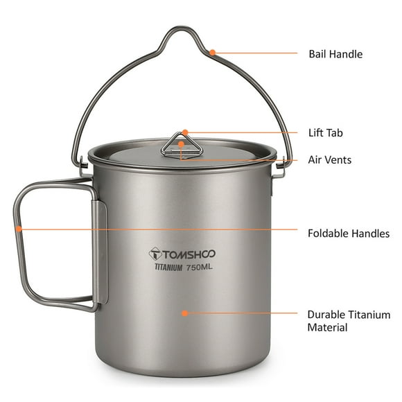 cup,750ml Pot Portable Cup With Lid And Handle Outdoor Water Cup With Pot Portable Water Handle Outdoor Picnic Lid And Handle With Lid And Cup Huiop 750ml Qisuo Huiop Cup Pot
