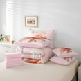 thumbnail image 6 of Homewish Pink Rose 7-Piece Twin Bedding Sets,Romantic Floral Flower Bedding Comforter Set,Retro Print Sheet Sets For Girls Kids,Breathable Home Decor Reversible, 6 of 8