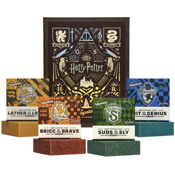 Jabón Dr. Squatch, colección Harry Potter, 4 barras con caja para hombre