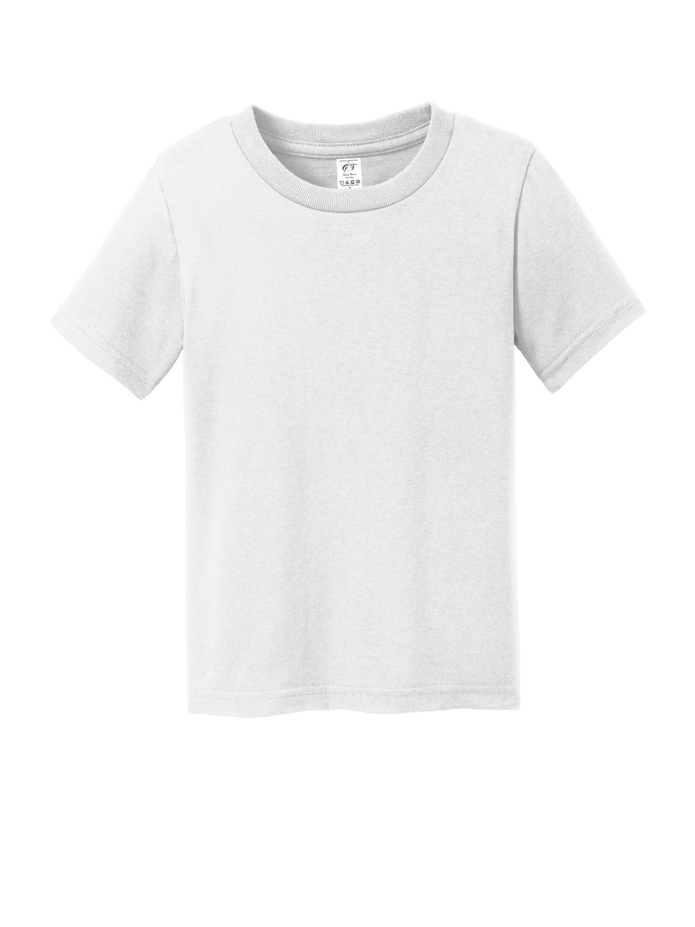 Gravity Threads Toddler Soft Cotton Short-Sleeve T-Shirt - White - 4T