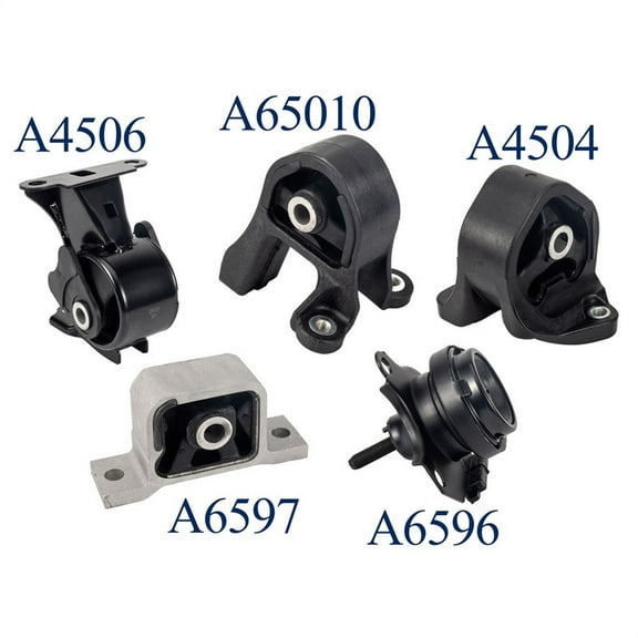 Engine Motor and Transmission Mount Set of 5 for 2002-2006 Honda CR-V l4 2.4L Replacement for A4504,A4506,A65010,A6596,A6597