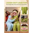 thumbnail image 6 of Mouth Monster Onesie for Adults - 2026 Funny Snuggly Fleece Pajamas, Hilarious Oversized Hood Design for Cozy Lounging at Home (L, Green), 6 of 6